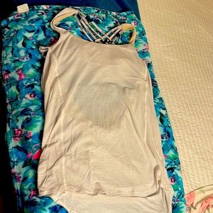 Lululemon Wild Tank Ghost Weave White Black